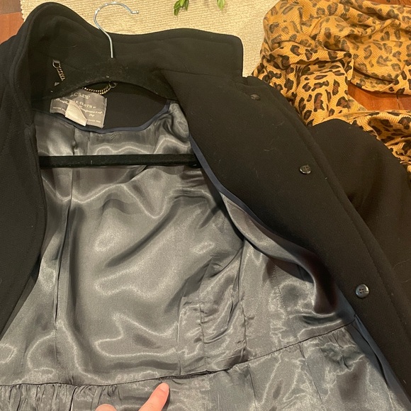 J. Crew Coletta Double-Cloth Wool Black Women's Coat - Picture 9 of 10